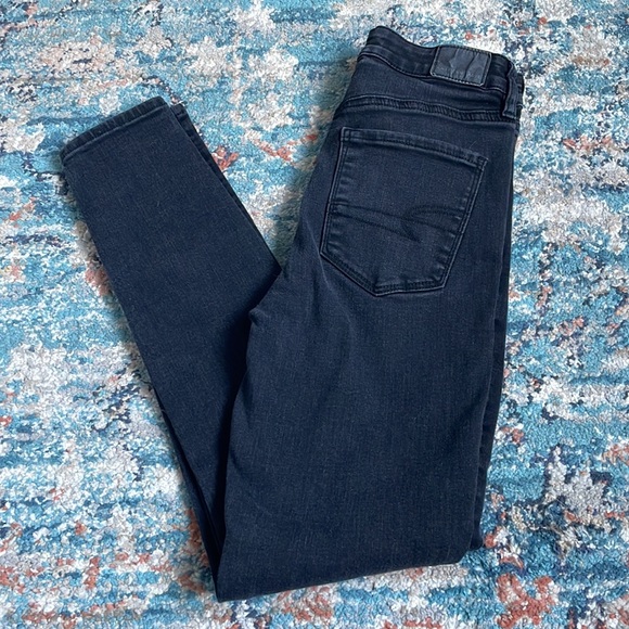 American Eagle Black Skinny Jeans Size 4 - Picture 2 of 2